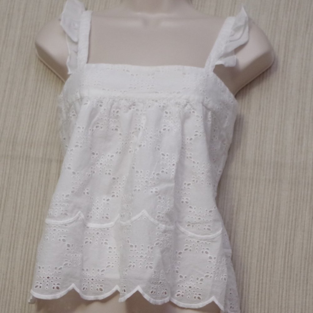 St.Roche White Cotton Size:xs Tank Top/Cami Size: XS